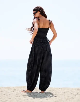 Eşarplı Geniş Paça Pantolon