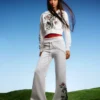 Ed Hardy X Bershka Desenli Kapüşonlu Sweatshirt – Kadın