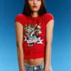 Ed Hardy X Bershka Kısa Kollu Baskılı T-Shirt