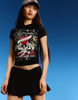 Ed Hardy X Bershka Kısa Kollu Baskılı T-Shirt