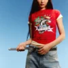 Ed Hardy X Bershka Kısa Kollu Baskılı T-Shirt