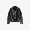 Faux Leather Huni Yaka Ceket