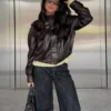 Faux Leather Pileli Ceket – Ceketler ve Trençkotlar