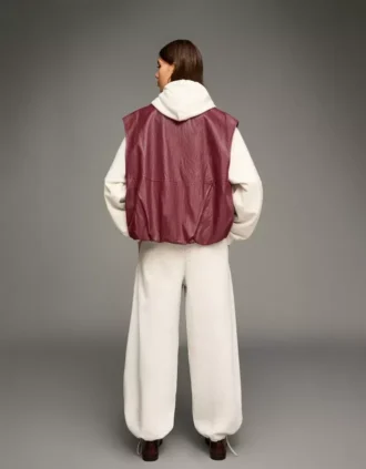 Faux Leather Yelek – Ceketler ve Trençkotlar
