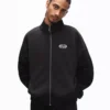 Fermuarlı Baskılı Sweatshirt – Sweatshirtler ve Kapüşonlular – Erkek