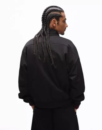 Fermuarlı Baskılı Sweatshirt – Sweatshirtler ve Kapüşonlular – Erkek