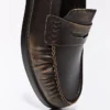 Fırçalanmış Detaylı Büzgülü Loafer