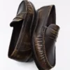 Fırçalanmış Detaylı Büzgülü Loafer