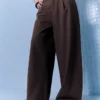 Geniş Kesim Çift Katlı Kumaş Pantolonlar – Pantolonlar