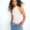 Halter Yaka Bodysuit