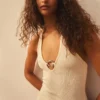 Halter Yaka Midi Elbise