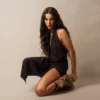 Halter Yaka Midi Elbise