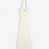 Halter Yaka Midi Elbise