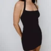 Halter Yaka Mini Elbise