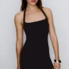 Halter Yaka Mini Elbise
