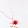 Hibiscus Kolye Uçlu Boncuklu Kolye