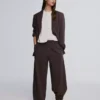 Çift Düğmeli Çizgili Blazer – Ceketler ve Trençkotlar