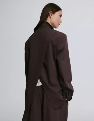 Çift Düğmeli Çizgili Blazer – Ceketler ve Trençkotlar