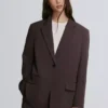Çift Düğmeli Çizgili Blazer – Ceketler ve Trençkotlar