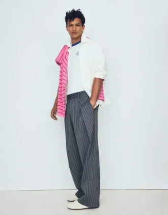 Çift pensli süper baggy pantolonlar
