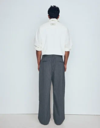 Çift pensli süper baggy pantolonlar