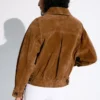 Çift Sıralı Leather Süet Ceket – Ceketler ve Trençkotlar