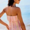 Çizgili Bandeau Üst