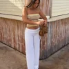 Çizgili Bandeau Üst – #Bershkastyle – Kadın