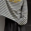 Çizgili Bisiklet Yaka Sweatshirt – Sweatshirtler ve Kapüşonlular