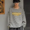 Çizgili Bisiklet Yaka Sweatshirt – Sweatshirtler ve Kapüşonlular