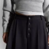 Çizgili Culottes Bermuda Şort
