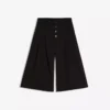 Çizgili Culottes Bermuda Şort