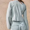Çizgili Peplum Denim Ceket – Ceketler ve Trençkotlar