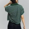 Çizgili Polo Yaka Tişört – Üst Giyim ve Bodyler