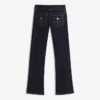 Kapaklı Düşük Bel Bootcut Kot Pantolonlar