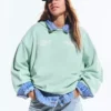 Kapüşonlu Baskılı Sweatshirt
