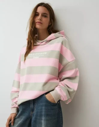 Kapüşonlu Baskılı Sweatshirt