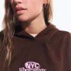 Kapüşonlu Baskılı Sweatshirt