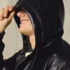 Kapüşonlu Faux Leather Ceket – Ceketler