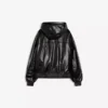 Kapüşonlu Faux Leather Ceket – Ceketler