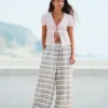 Kareli Drop Crotch Pantolonlar