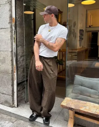 Kareli Jogger Pantolonlar