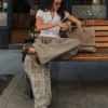 Kareli Paraşüt Pantolonlar – #Bershkastyle – Kadın