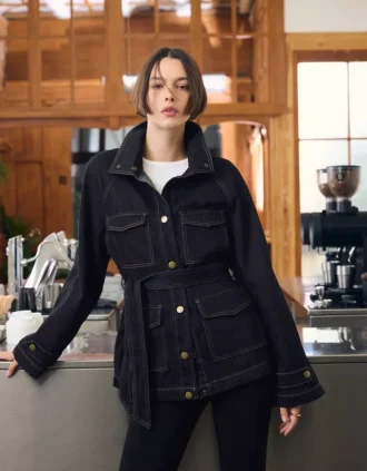 Kemerli Denim Ceket