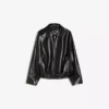 Kemerli Faux Leather Bomber Ceket – Ceketler ve Trençkotlar – Kadın