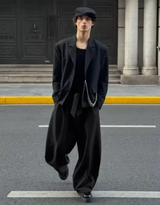 Kemerli Tailored Barrel Pantolonlar – Pantolonlar