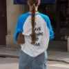 Kontrast Baskılı Uzun Kollu T-shirt