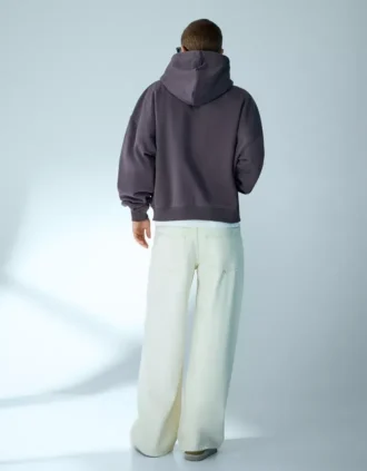 Kısa, Bol Fit, Fermuarlı, Desenli Sweatshirt – Sweatshirtler ve Kapüşonlular