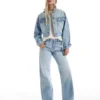 Kısa Denim Rhinestone Ceket – Ceketler ve Trençkotlar