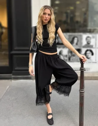 Kısa, Düşük Kasık Dantel Pantolon – #Bershkastyle – Kadın